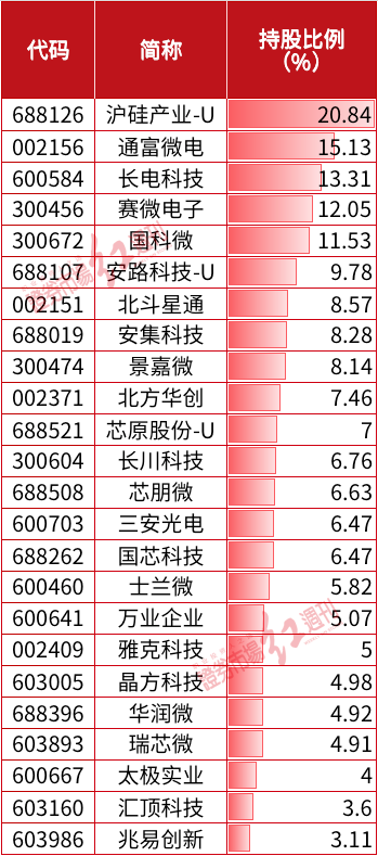 这些被国家大基金新进的个股 有望翻倍上涨？